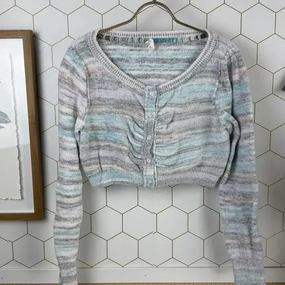 Daily Practice from Anthropologie Pastel Cropped Cardigan Sweater - Size - Large - Picture 6 of 6